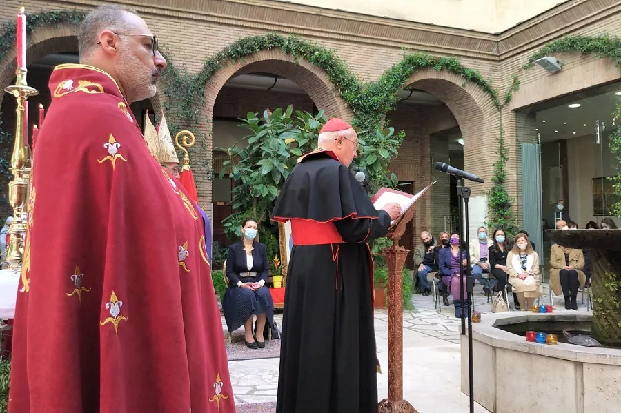 Cardinal Leonardo Sandri delivers a homily during Divine Liturgy at the Pontifical Armenian College in Rome on April 24, 2021.?w=200&h=150